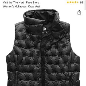 North face holla down vest xs